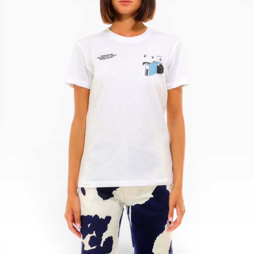 Off White Virgil Abloh Cars Collection White Graphic Tee Shirt M NWT